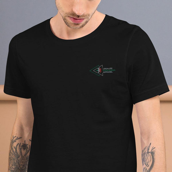 Embroidery Short-Sleeve Unisex T-Shirt (Indica Edition) - Legalize Marijuana Apparel